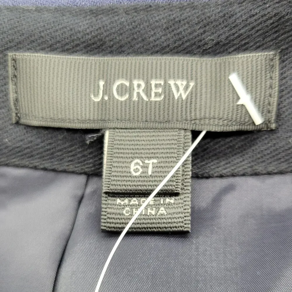 NEW J.Crew Wrap Mini Skirt 6T Navy Lined